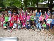 Vorschulkinder im Eilenburger Tierpark 2017