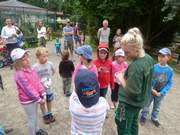 Vorschulkinder im Eilenburger Tierpark 2017